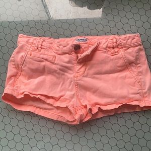 Peach shorts from Express